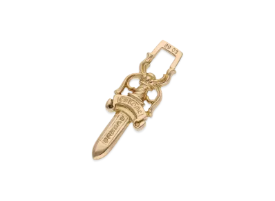 Chrome Hearts 22K Dagger Pendant Necklace Top "Yellow Gold"