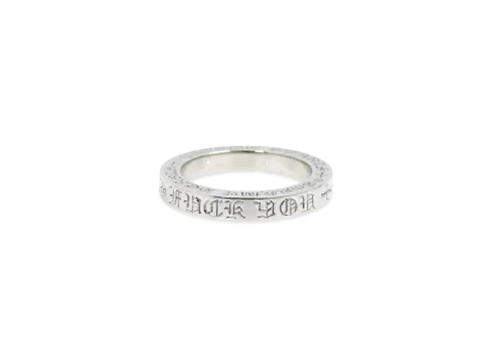 Chrome Hearts 18K 3mm Spacer Ring "White Gold"