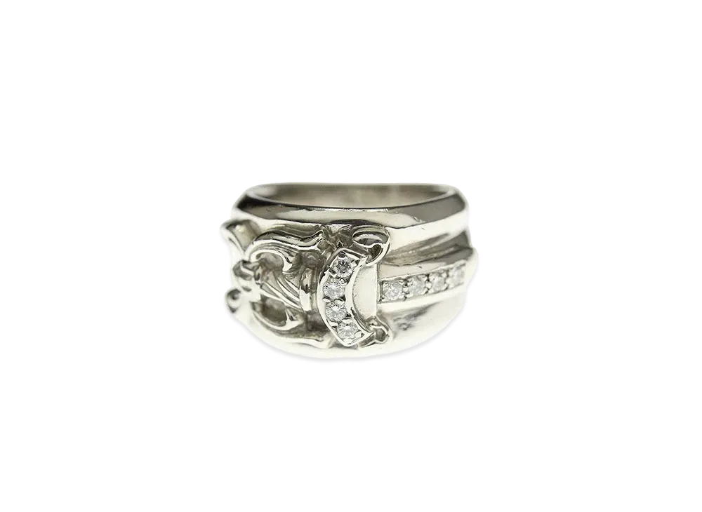 Chrome Hearts PT Dagger Pave Diamond Ring "Platinum"