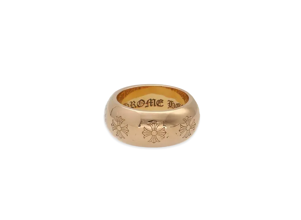 Chrome Hearts 22K Round CH Plus 10mm Ring "Yellow Gold"