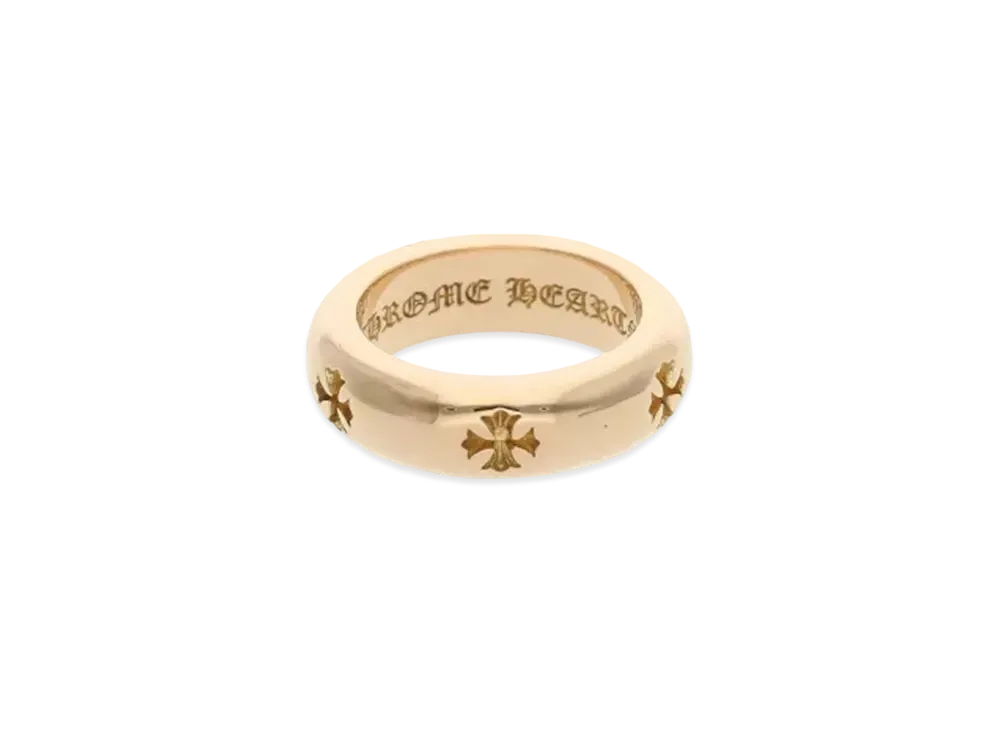 Chrome Hearts 22K Negative CH Plus Ring "Yellow Gold"