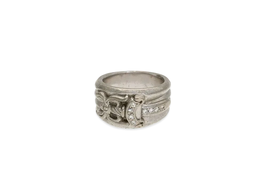 Chrome Hearts 18K Dagger Pave Diamond Ring "White Gold"