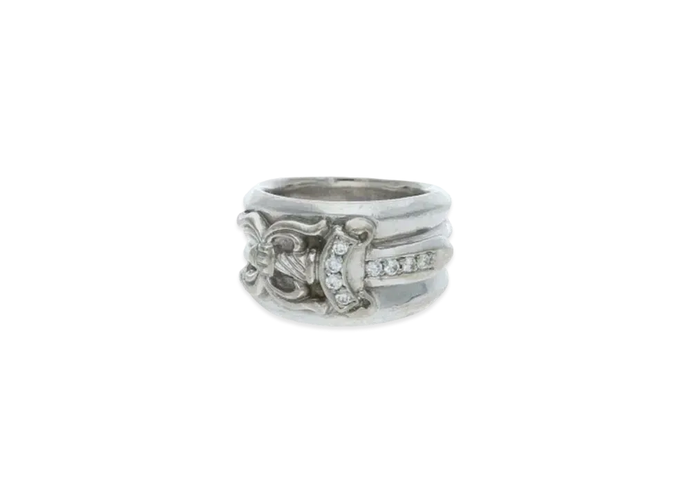 Chrome Hearts 18K Dagger Pave Diamond Ring "White Gold"