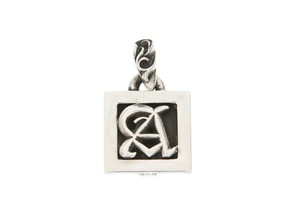 Chrome Hearts Framed Letter Block Alphabet Charm (A) "Silver"