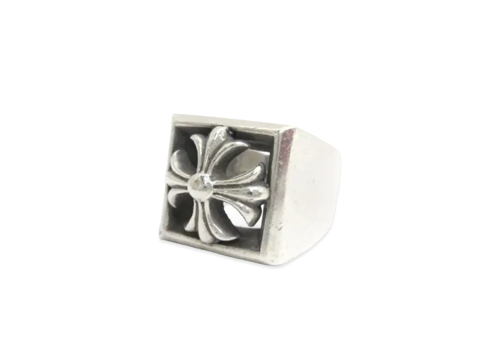 Chrome Hearts Letter Block CH Plus Ring "Silver"