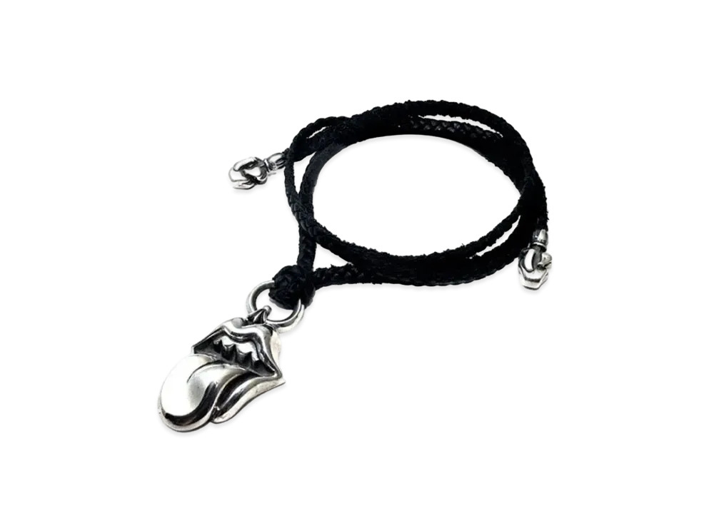 Chrome Hearts Lip & Tongue Pendant Necklace Rolling Stones Exclusive "Silver"