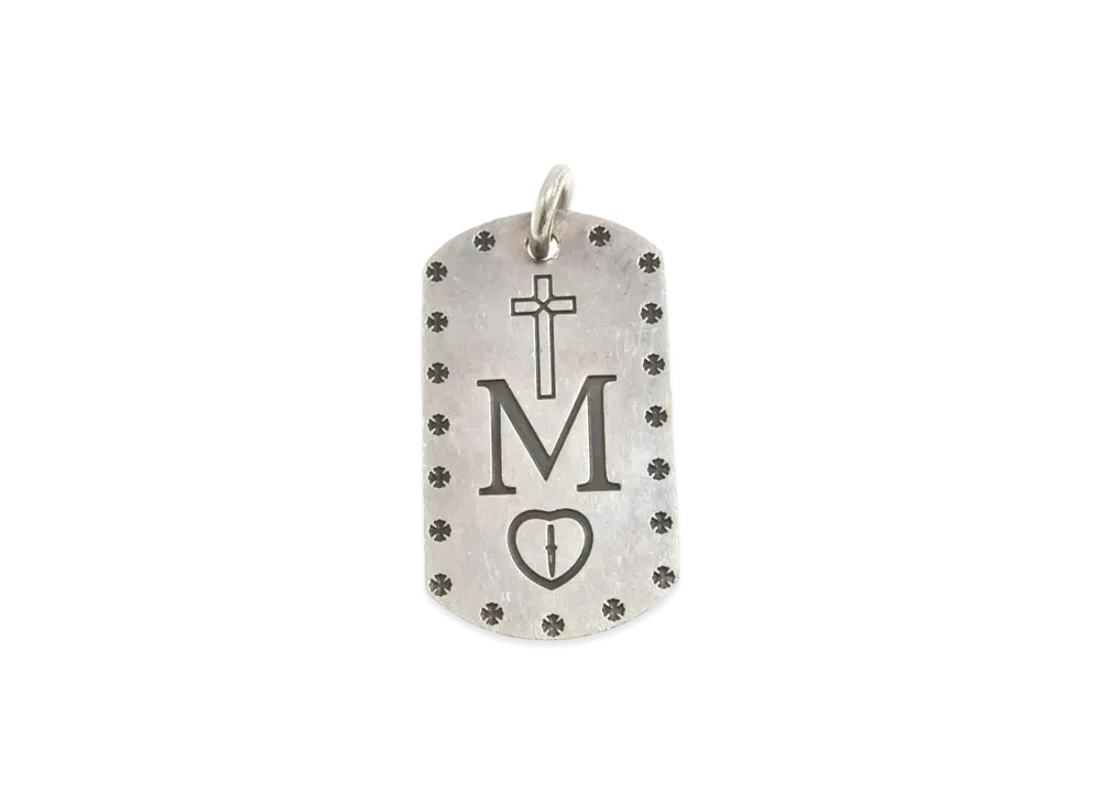 Chrome Hearts Large Mapple Thorpe Dog Tag Charm "Silver"