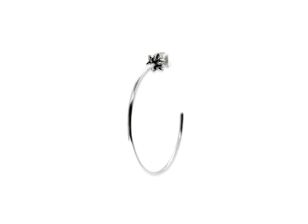 Chrome Hearts Star Hoop Earring "Silver"