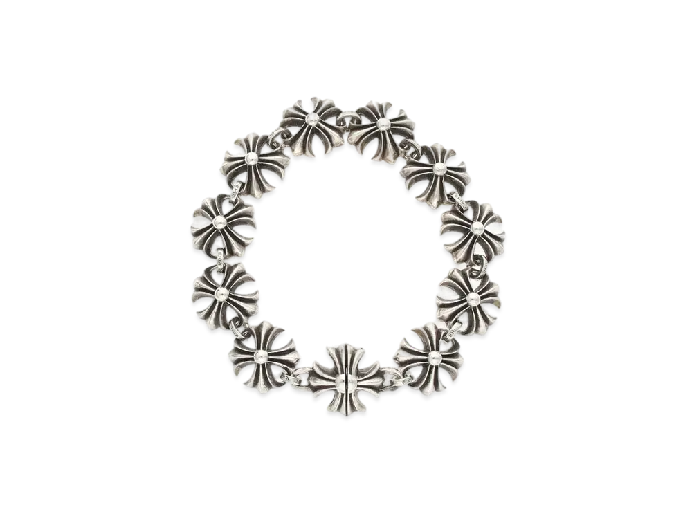 Chrome Hearts Cut Out Plus Link Large Bracelet 10Link "Silver"