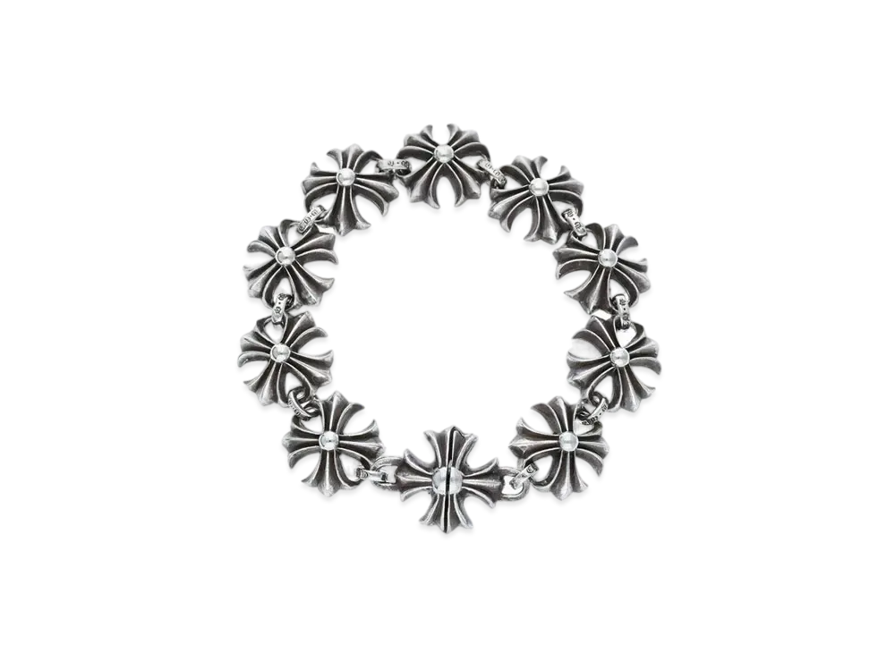 Chrome Hearts Cut Out Plus Link Large Bracelet "Silver"