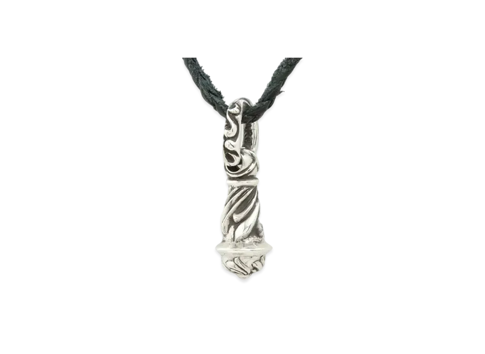 Chrome Hearts Campana Pendant Boro Chip Leather Blade "Silver"