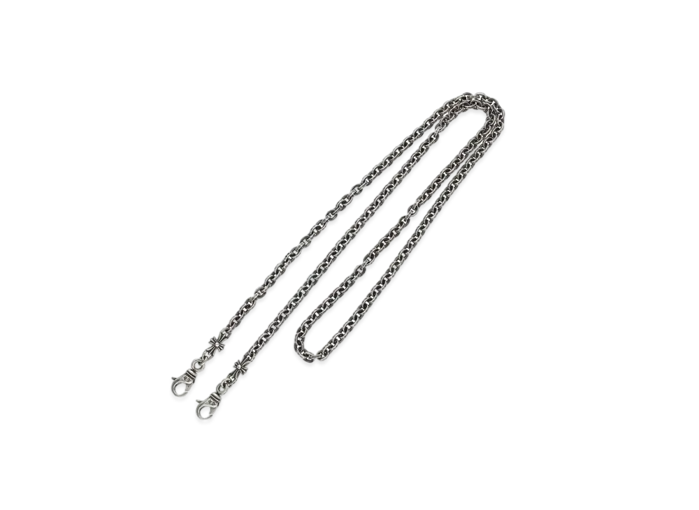 Chrome Hearts 2 Clip Mask Paper Chain "Silver"
