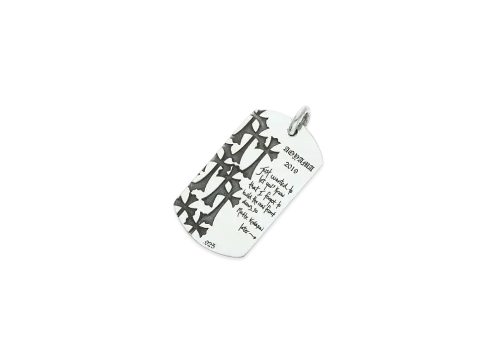 Chrome Hearts Dog Tag Charm Aoyama 20th Anniversary "Silver"