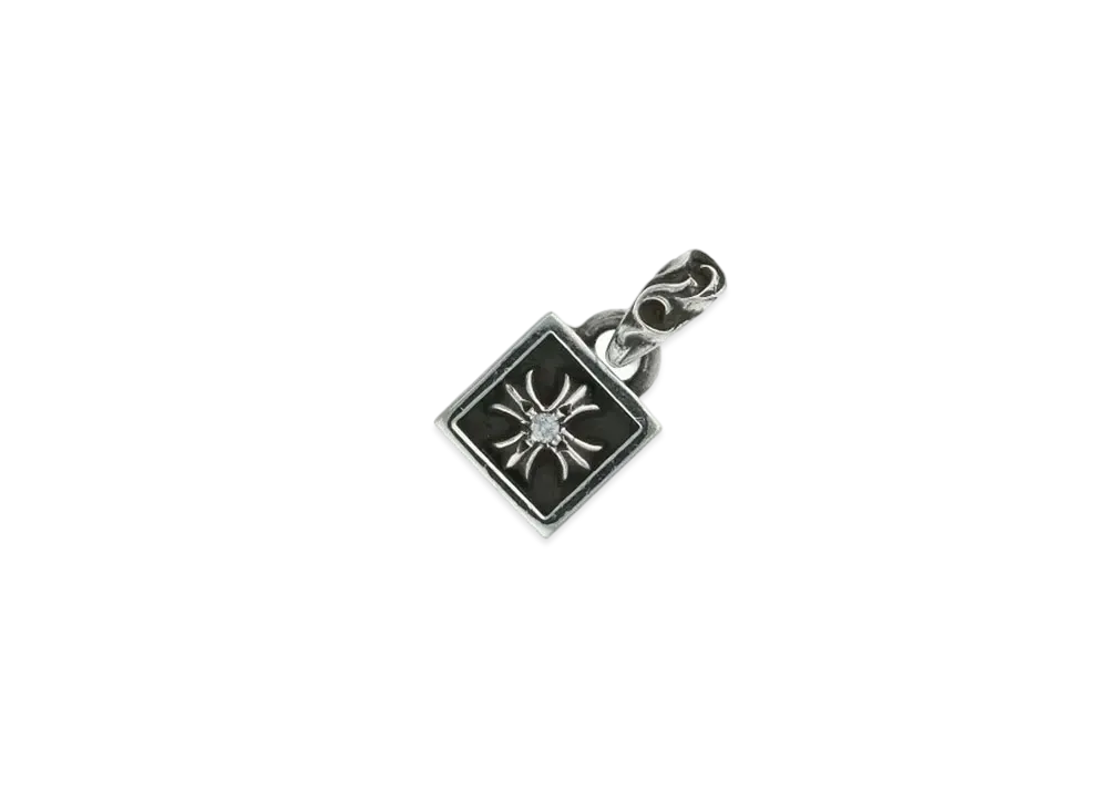 Chrome Hearts Framed CH Plus Charm 1 Diamond "Silver"