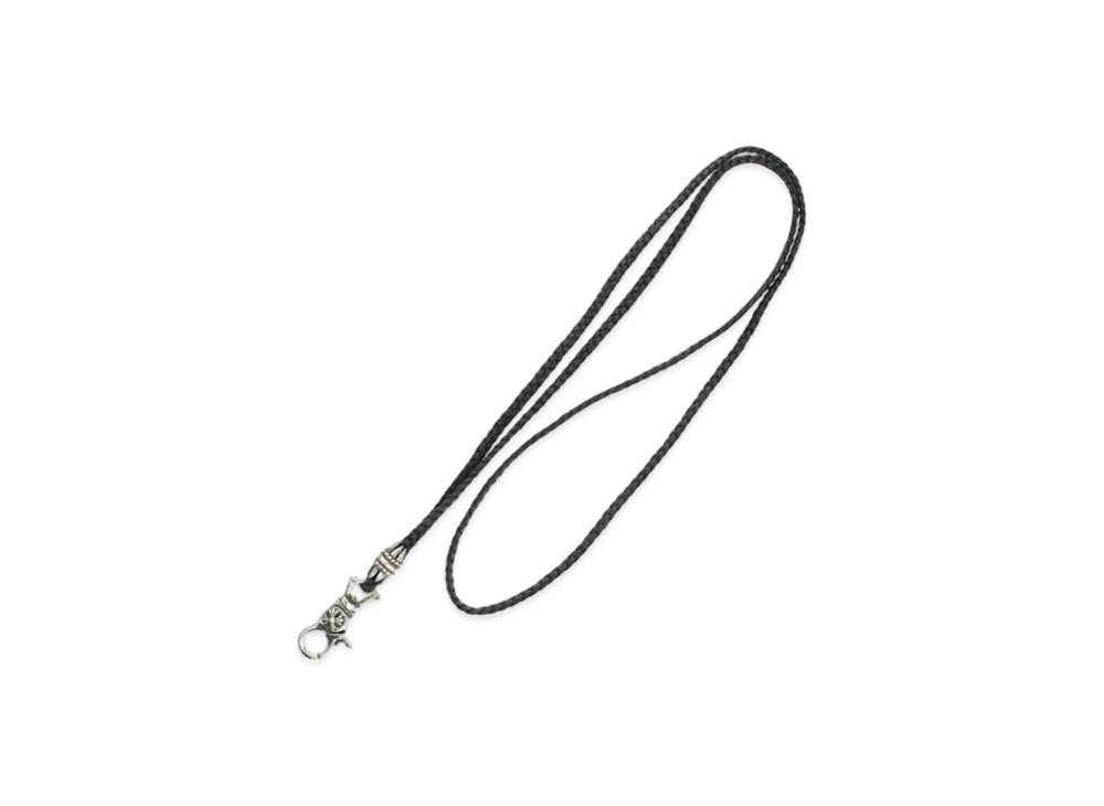 Chrome Hearts Lanyard Cross Clip Holder Neckless "Silver/Black"