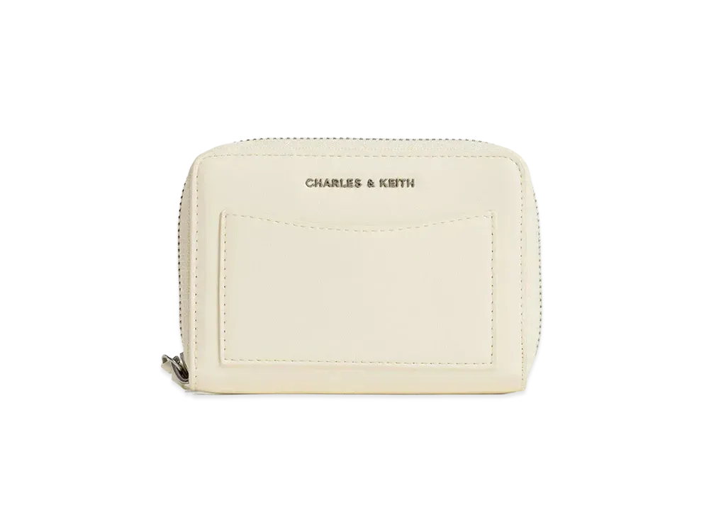 CHARLES & KEITH Zyria Zip Around Wallet "Cream"