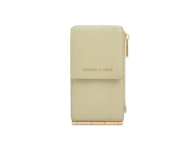 CHARLES & KEITH Carla Trifold Side Zip Card Holder "SageGreen"