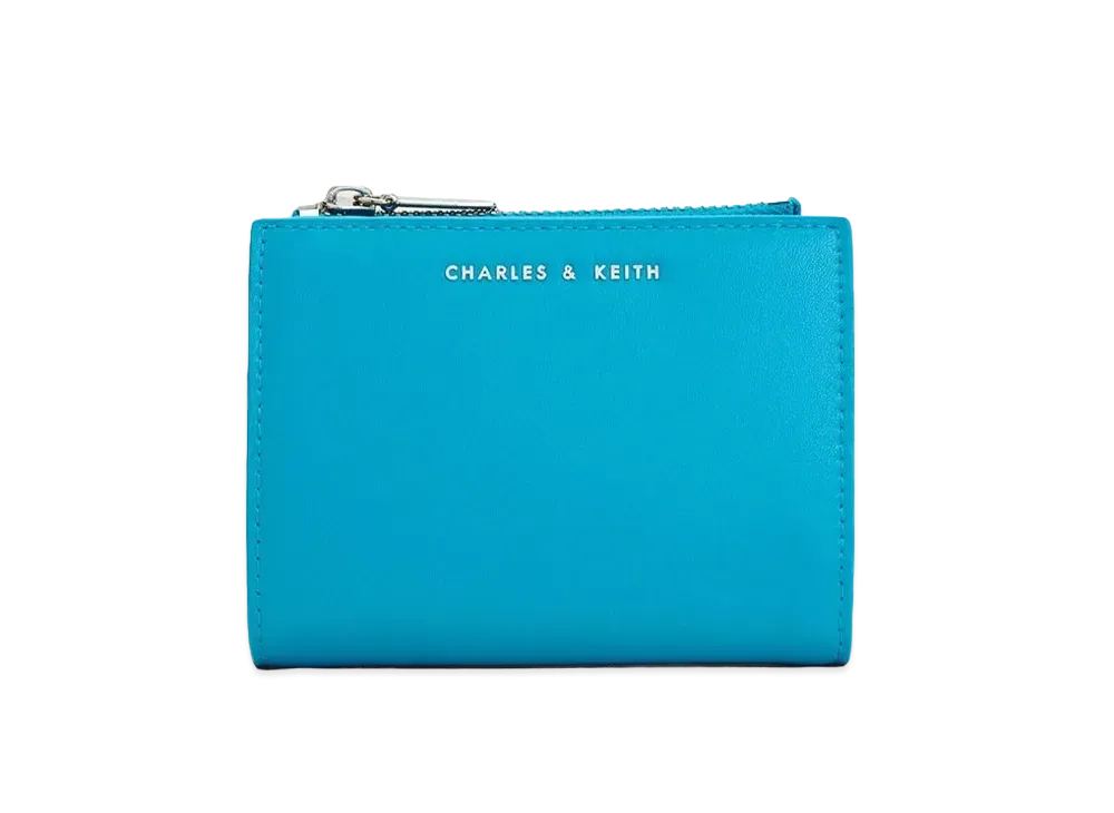 CHARLES & KEITH Harmony Top Zip Small Wallet "Ocean"