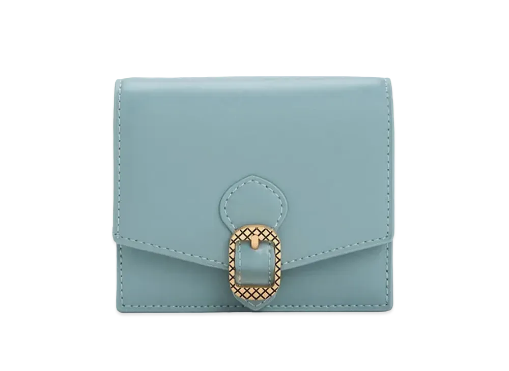 CHARLES & KEITH Abyss Quilt Buckle Wallet "SlateBlue"