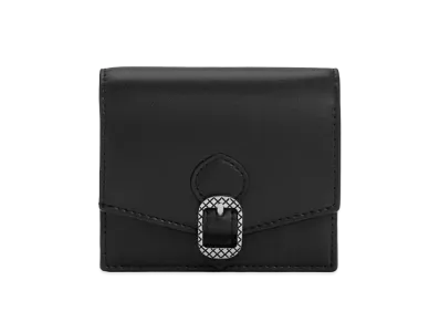 CHARLES & KEITH Abyss Quilt Buckle Wallet "Noir"
