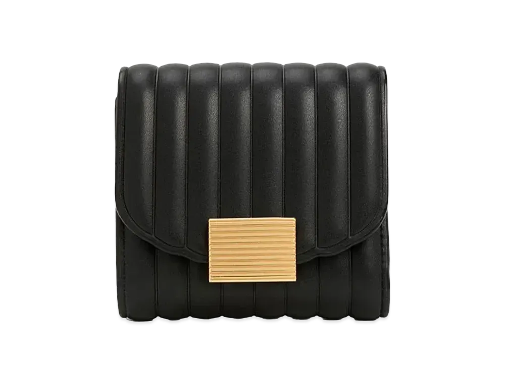 CHARLES & KEITH Astrid Panel Small Wallet "Black"