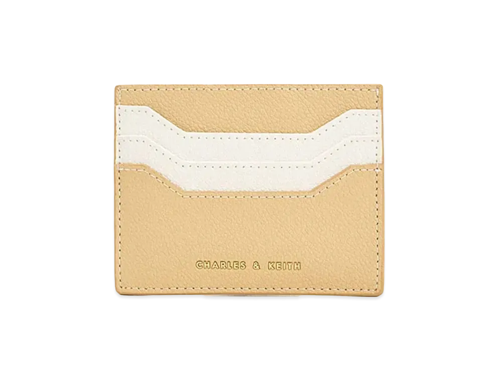 CHARLES & KEITH Multi Slot Card Holder "Beige"