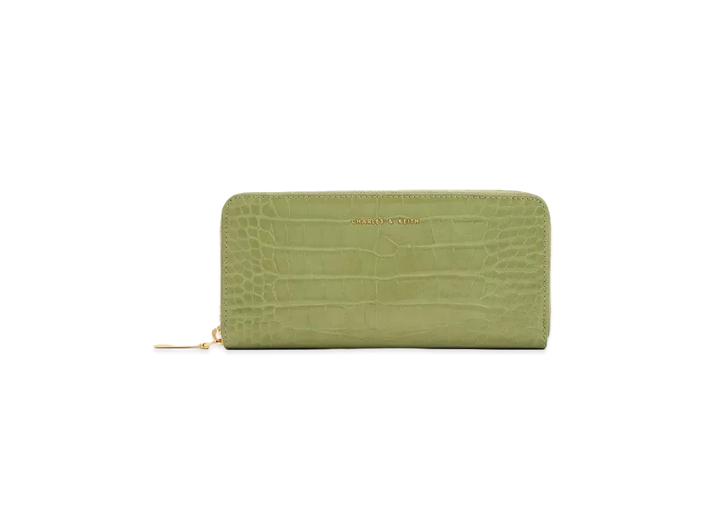CHARLES & KEITH Zip Around Long Wallet "Olive"