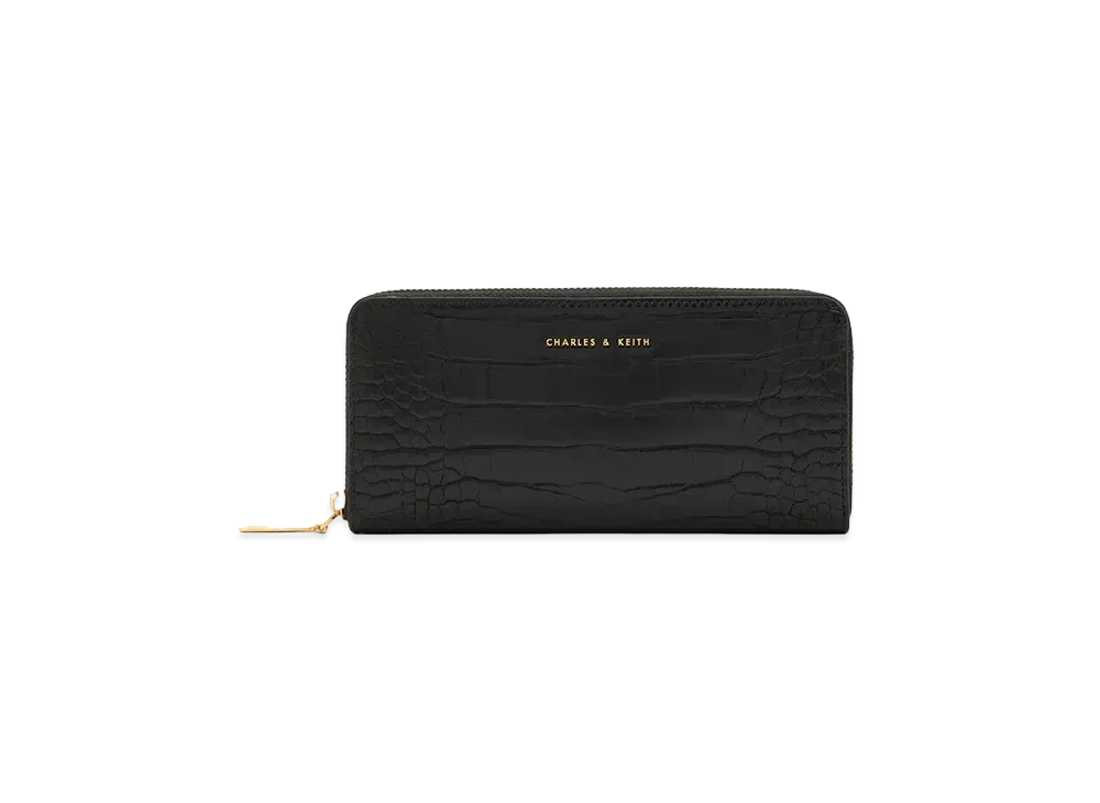 CHARLES & KEITH Zip Around Long Wallet "Black"