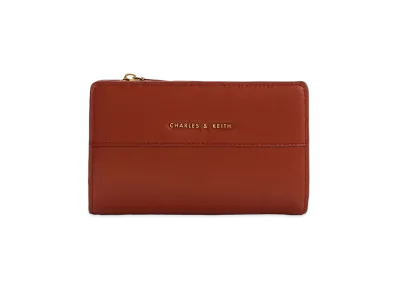 CHARLES & KEITH Snap Button Small Wallet "Brick"