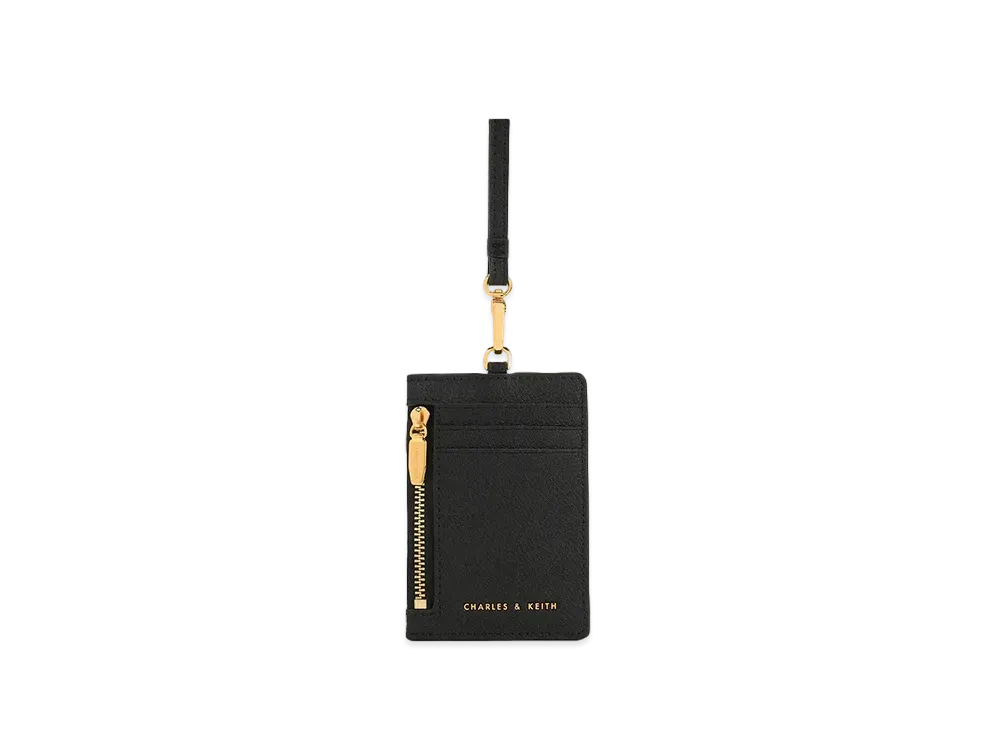 CHARLES & KEITH Side Zip Card Holder "Black"