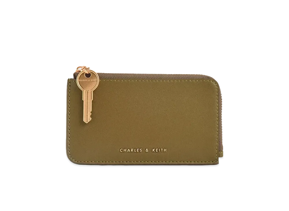 CHARLES & KEITH Zip Around Mini Wallet "Olive"