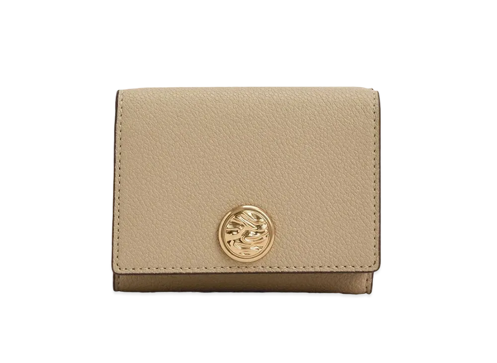CHARLES & KEITH Blair Metallic Accent Short Wallet "Sand"