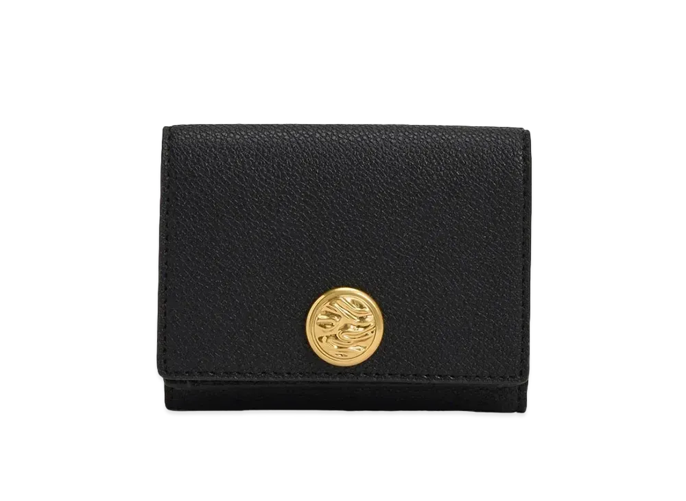 CHARLES & KEITH Blair Metallic Accent Short Wallet "Black"
