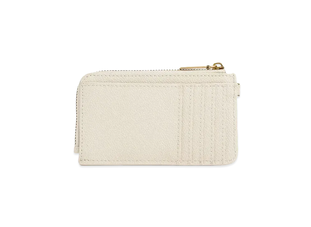 CHARLES & KEITH Multi Slot Zip Around Card Holder "Cream"