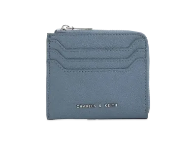 CHARLES & KEITH Classic Zipper Pouch "Slate Blue"