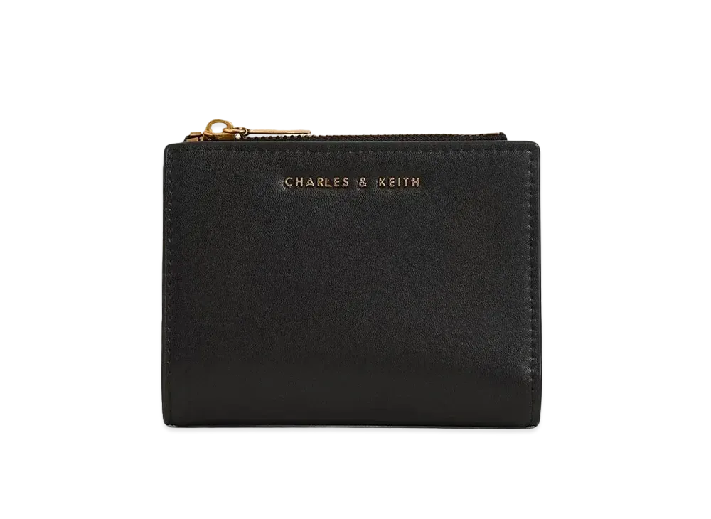 CHARLES & KEITH Mini Top Zip Small Wallet "Black"