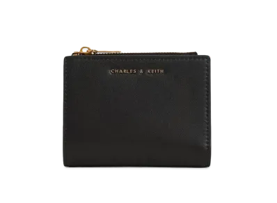 CHARLES & KEITH Mini Top Zip Small Wallet "Black"