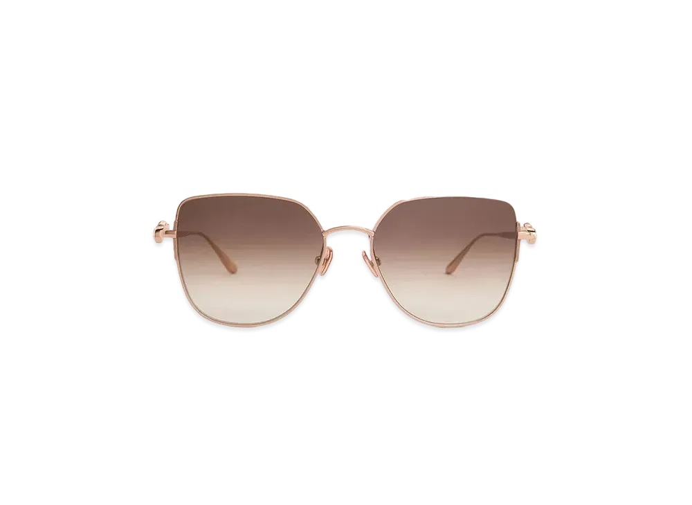 CHARLES & KEITH Crystal Embellished Metal-Rim Butterfly Sunglasses "RoseGold"