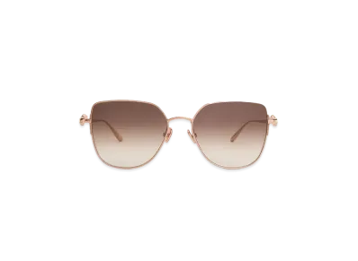 CHARLES & KEITH Crystal Embellished Metal-Rim Butterfly Sunglasses "RoseGold"