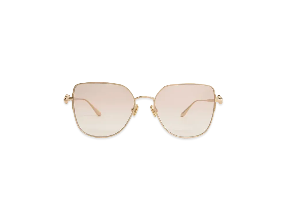 CHARLES & KEITH Crystal Embellished Metal-Rim Butterfly Sunglasses "LightGold"