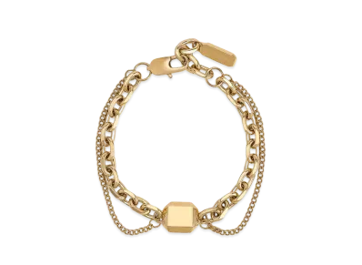 CHARLES & KEITH Kizia Double Chain Link Bracelet "Gold"