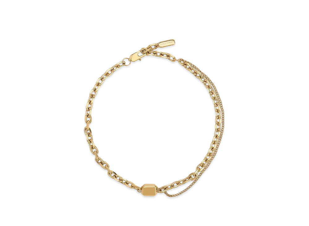 CHARLES & KEITH Kizaia Double Chain Link Choker Necklace "Gold"
