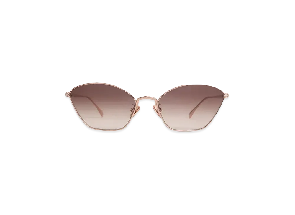 CHARLES & KEITH Metal-Rim Cat-Eye Sunglasses "Rose Gold"