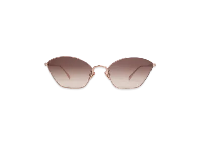 CHARLES & KEITH Metal-Rim Cat-Eye Sunglasses "Rose Gold"