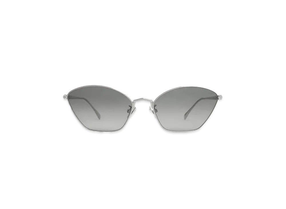 CHARLES & KEITH Metal-Rim Cat-Eye Sunglasses "Silver"