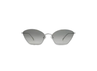 CHARLES & KEITH Metal-Rim Cat-Eye Sunglasses "Silver"