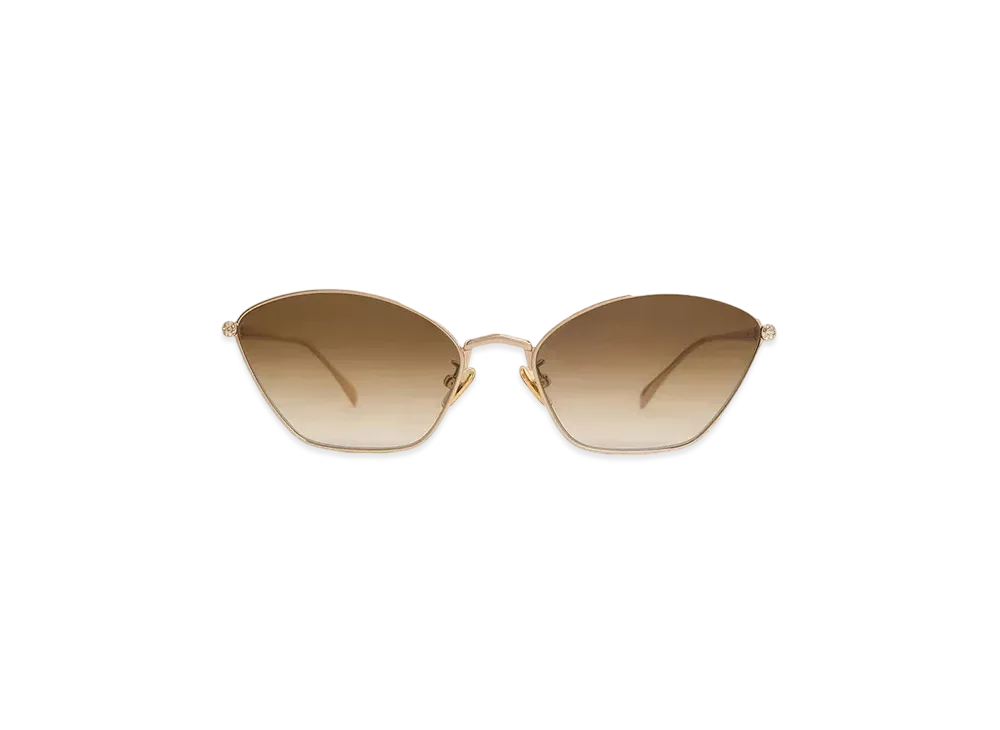 CHARLES & KEITH Metal-Rim Cat-Eye Sunglasses "Gold"