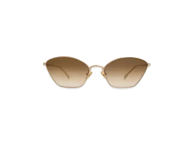 CHARLES & KEITH Metal-Rim Cat-Eye Sunglasses "Gold"
