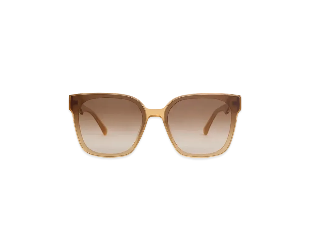 CHARLES & KEITH Square Chic-Frame Sunglasses "Toffee"