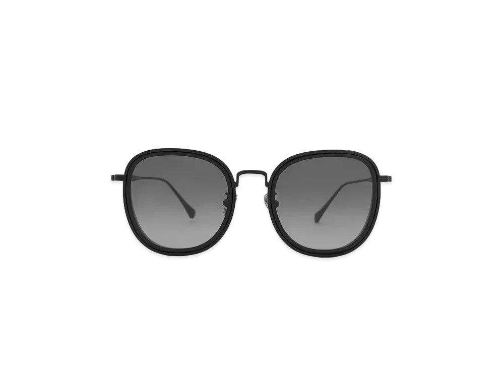 CHARLES & KEITH Recycled Acetate Metallic Rim Sunglasses "Black"